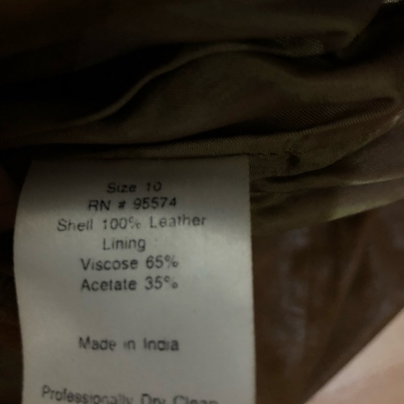 Women’s Authentic Brown Leather Pants Size 8 - Picture 6 of 8